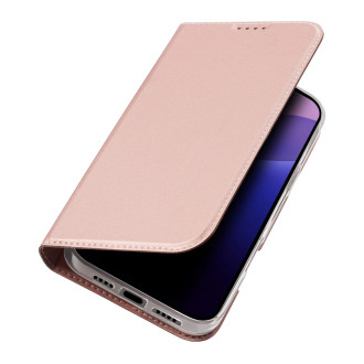 Dux Ducis Skin Pro iPhone 16 Pro Case with Flap and Card Slot - Pink