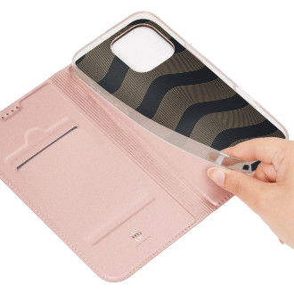 Dux Ducis Skin Pro iPhone 16 Pro Case with Flap and Card Slot - Pink