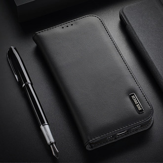 Dux Ducis Hivo iPhone 16 Pro Max Case with Flip and RFID Protection - Black
