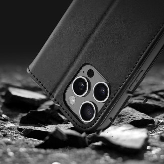 Dux Ducis Hivo iPhone 16 Pro Max Case with Flip and RFID Protection - Black