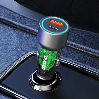 Dudao R4T 30W USB-A / USB-C Car Charger - Gray
