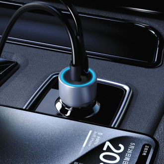Dudao R4T 30W USB-A / USB-C Car Charger - Gray