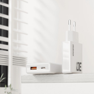 GaN Dudao A30EU 30W USB-A / USB-C Wall Charger - White