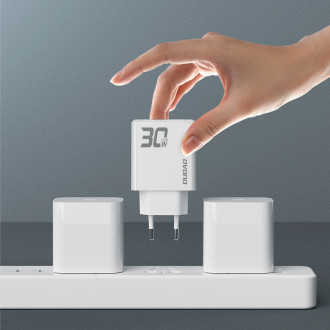 GaN Dudao A30EU 30W USB-A / USB-C Wall Charger - White