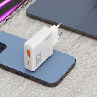 GaN Dudao A30EU 30W USB-A / USB-C Wall Charger - White