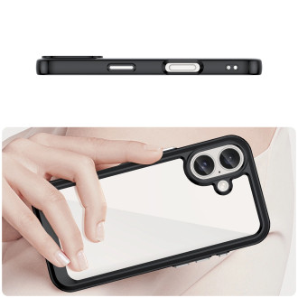 Outer Space Case with Gel Frame for iPhone 16 - Black
