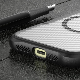 Leading Series MagSafe Silicone Case for iPhone 16 Pro - Black