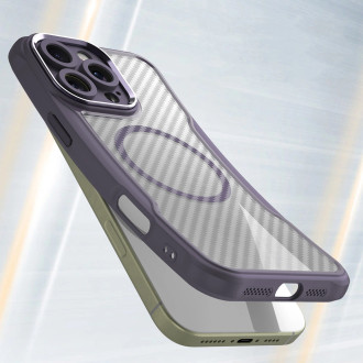 Leading Series MagSafe Silicone Case for iPhone 16 Pro - Purple