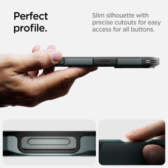 Spigen Tough Armor MagSafe Case with Stand for iPhone 16 Pro - Green