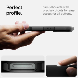 Spigen Tough Armor MagSafe Case with Stand for iPhone 16 Pro - Black