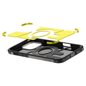 Spigen Tough Armor MagSafe case with stand for iPhone 16 Pro - gunmetal