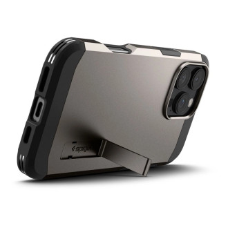 Spigen Tough Armor MagSafe case with stand for iPhone 16 Pro - gunmetal