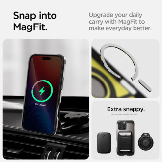 Spigen Tough Armor MagSafe case with stand for iPhone 16 Pro - gunmetal