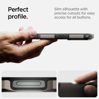 Spigen Tough Armor MagSafe case with stand for iPhone 16 Pro - gunmetal