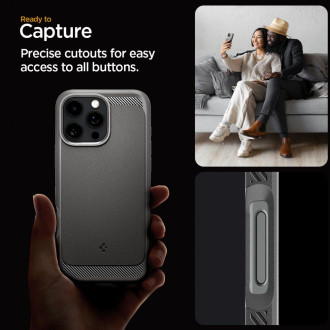 Spigen Rugged Armor MagSafe Case for iPhone 16 Pro - Gray