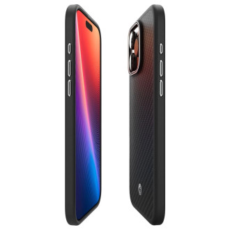 Spigen Enzo Aramid Mag Case with MagSafe for iPhone 16 Pro - Black and Silver