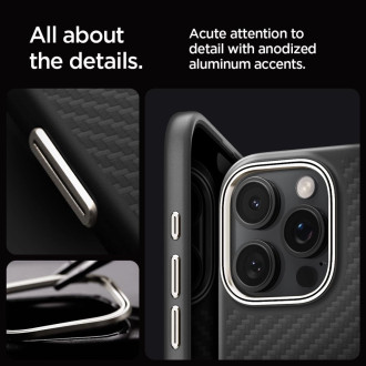 Spigen Enzo Aramid Mag Case with MagSafe for iPhone 16 Pro - Matte Black