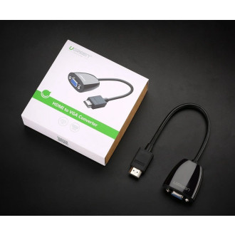 Ugreen Cable Cord Adapter Adapter One Way HDMI (Male) to VGA (Female) FHD Black (MM105 40253)