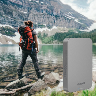 [RETURNED ITEM] Hinovo magnetic wireless power bank MagSafe 10000mAh 15W gray (MB1-10000)