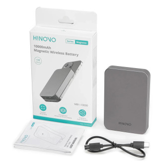 [RETURNED ITEM] Hinovo magnetic wireless power bank MagSafe 10000mAh 15W gray (MB1-10000)