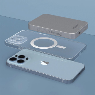 [RETURNED ITEM] Hinovo magnetic wireless power bank MagSafe 10000mAh 15W gray (MB1-10000)
