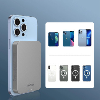 [RETURNED ITEM] Hinovo magnetic wireless power bank MagSafe 10000mAh 15W gray (MB1-10000)