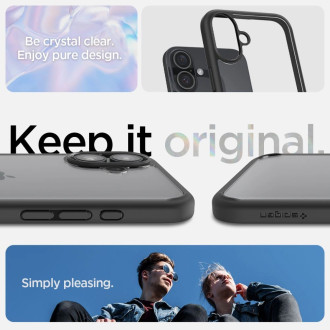 Spigen Ultra Hybrid iPhone 16 Plus Case - Matte Black