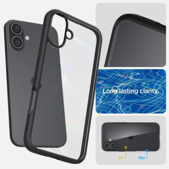 Spigen Ultra Hybrid iPhone 16 Plus Case - Matte Black