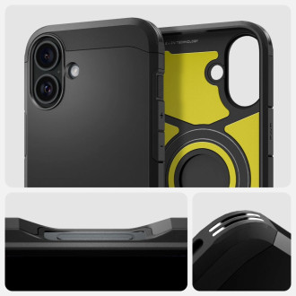 Spigen Tough Armor MagSafe Case with Stand for iPhone 16 Plus - Black