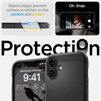 Spigen Tough Armor MagSafe Case with Stand for iPhone 16 Plus - Black