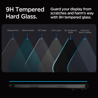 Spigen Glas.tR EZ Fit Privacy Tempered Glass for iPhone 16 Pro Max - 2 pcs.