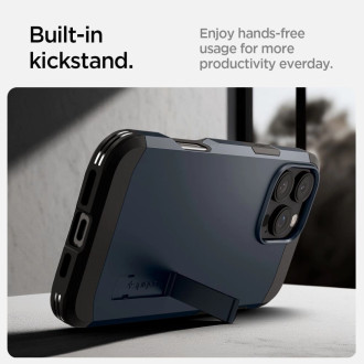 Spigen Tough Armor MagSafe Case with Stand for iPhone 16 Pro Max - Dark Gray