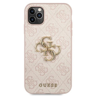 Guess GUHCN584GMGPI iPhone 11 Pro pink / pink hardcase 4G Big Metal Logo