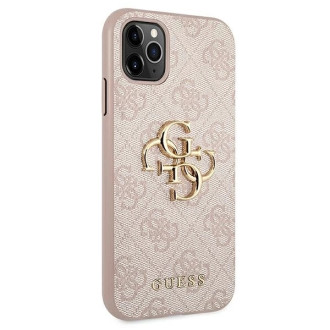 Guess GUHCN584GMGPI iPhone 11 Pro pink / pink hardcase 4G Big Metal Logo