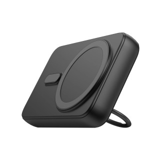Wireless powerbank 10000mAh Joyroom JR-W050 20W MagSafe with ring and stand - black