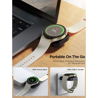 Joyroom JR-WQW02 wireless charger for Samsung Galaxy Watch smartwatches - black