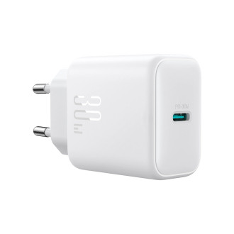 Joyroom JR-TCF24 USB-C PD 30W QC SFC network charger - white + 1m USB-C cable