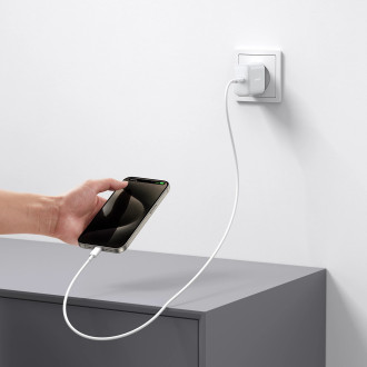 Joyroom JR-TCF24 USB-C PD 30W QC SFC network charger - white + 1m USB-C cable