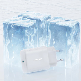 Joyroom JR-TCF24 USB-C PD 30W QC SFC network charger - white + 1m USB-C cable
