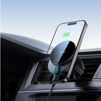 Joyroom JR-ZS409 magnetic holder with 15W inductive charger for car air vent - black