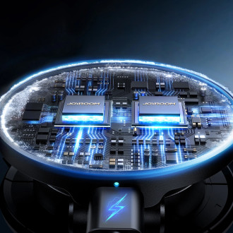 Joyroom JR-ZS408 magnetic holder with 15W inductive charger for car cockpit - black