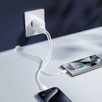 Joyroom JR-TCF12 mains charger 2x USB-C 20W PD / QC 3.0 - white