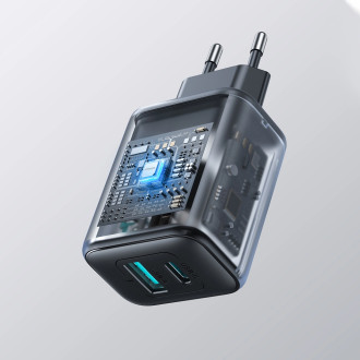 Joyroom JR-TCF13 network charger USB-C / USB-A 25W SFC / PPS / PD - black