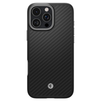 Spigen Enzo Aramid Mag Case with MagSafe for iPhone 16 Pro Max - Black and Silver