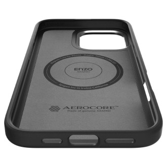 Spigen Enzo Aramid Mag Case with MagSafe for iPhone 16 Pro Max - Black and Silver