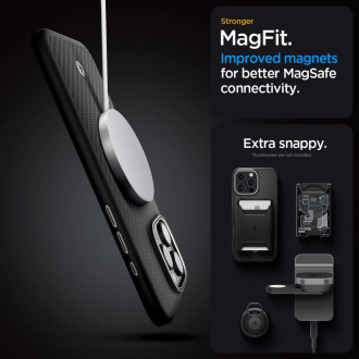 Spigen Enzo Aramid Mag Case with MagSafe for iPhone 16 Pro Max - Matte Black