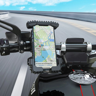 Acefast mechanical phone holder for bike motorcycle scooter black (D15)