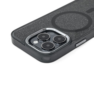 Glitter Case MagSafe for iPhone 16 Pro - black with glitter