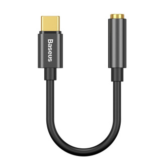 Baseus L54 adaptér pro sluchátka z USB-C na audio jack 3,5 mm DAC 24 bit 48 KHz černá (CATL54-01)