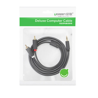 Ugreen AV102 10513 cable 3.5 mm mini jack (male) / 2RCA (male) 5m - gray